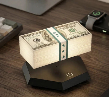 360° Levitating Money Floating GTA Cash Lamp - Levitating Money Stack LED Night Light for Gamers (Limited Edition) Pre-Order Only/-