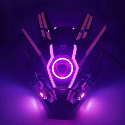 Cyberpunk Predator Helmet Halloween Cosplay LED Mask