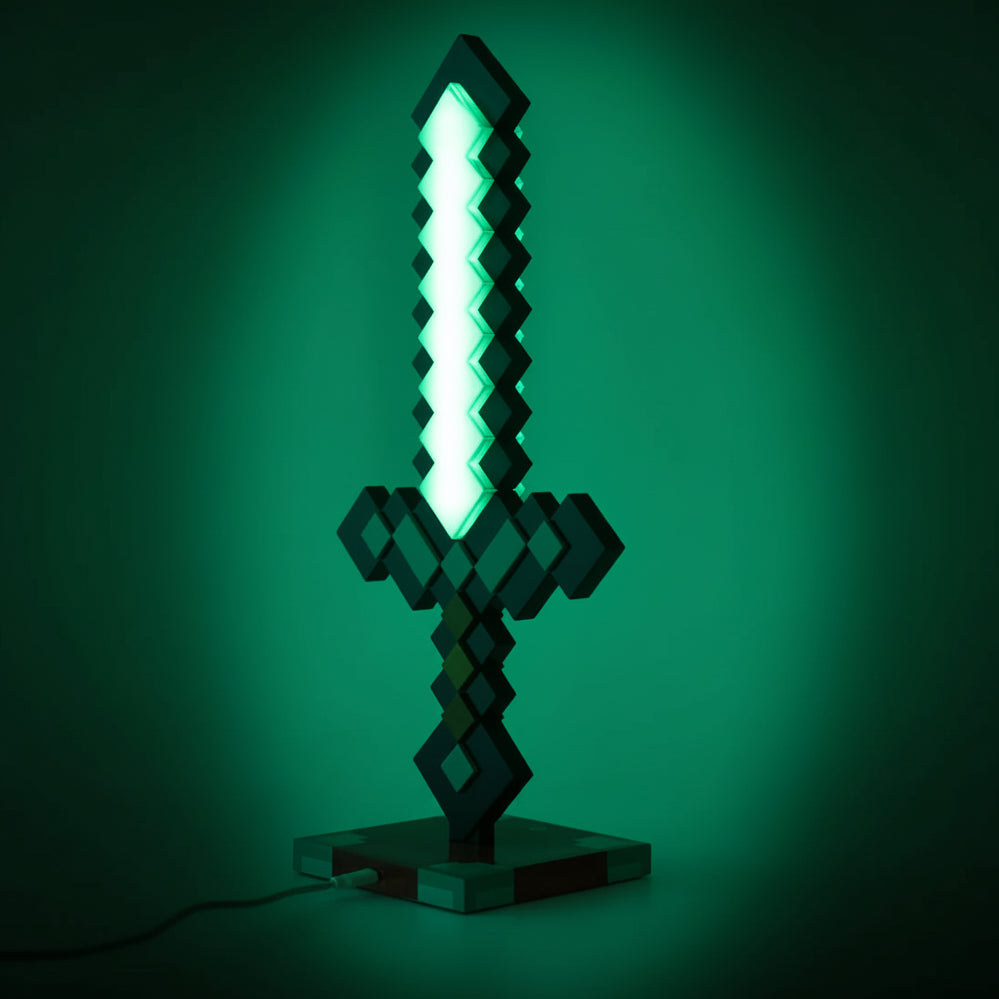 Minecraft Diamond Sword USB Desk LED Night Light - 14 Inch ( limited edition)