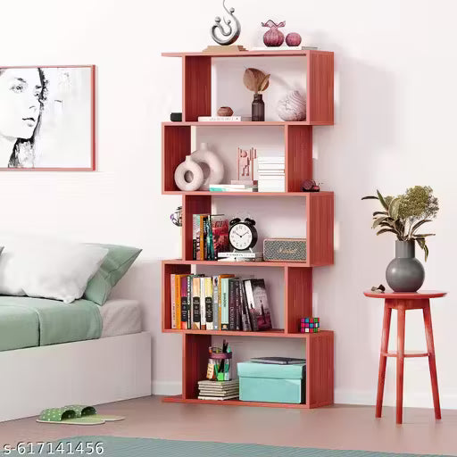 Cabinet Book Rack Organizer Shelf - Display Storage Organizer Open Shelf Tall Display Unit Book Stand Mulripurpose Kitchen Cabinet Rack (Brown, Large)