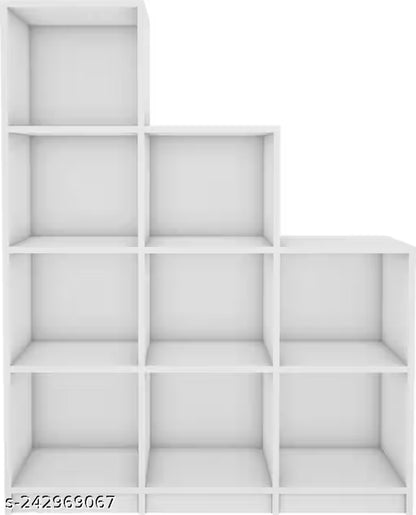 Wood Open Book Shelf (Finish Color - Frosty White, Knock Down)