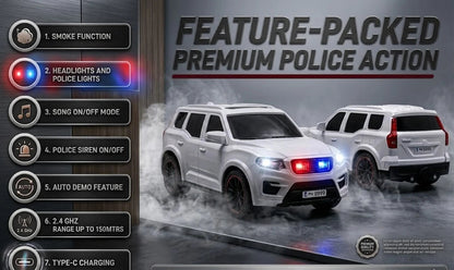 VIP Scorpion Spray RC SUV 1:18 Scale, 7 Function Remote Control with Smoke, Rechargeable Remote Control Car with LED Lights Music, USB Charging, 2.4GHz Controller, Toy Car for Kids