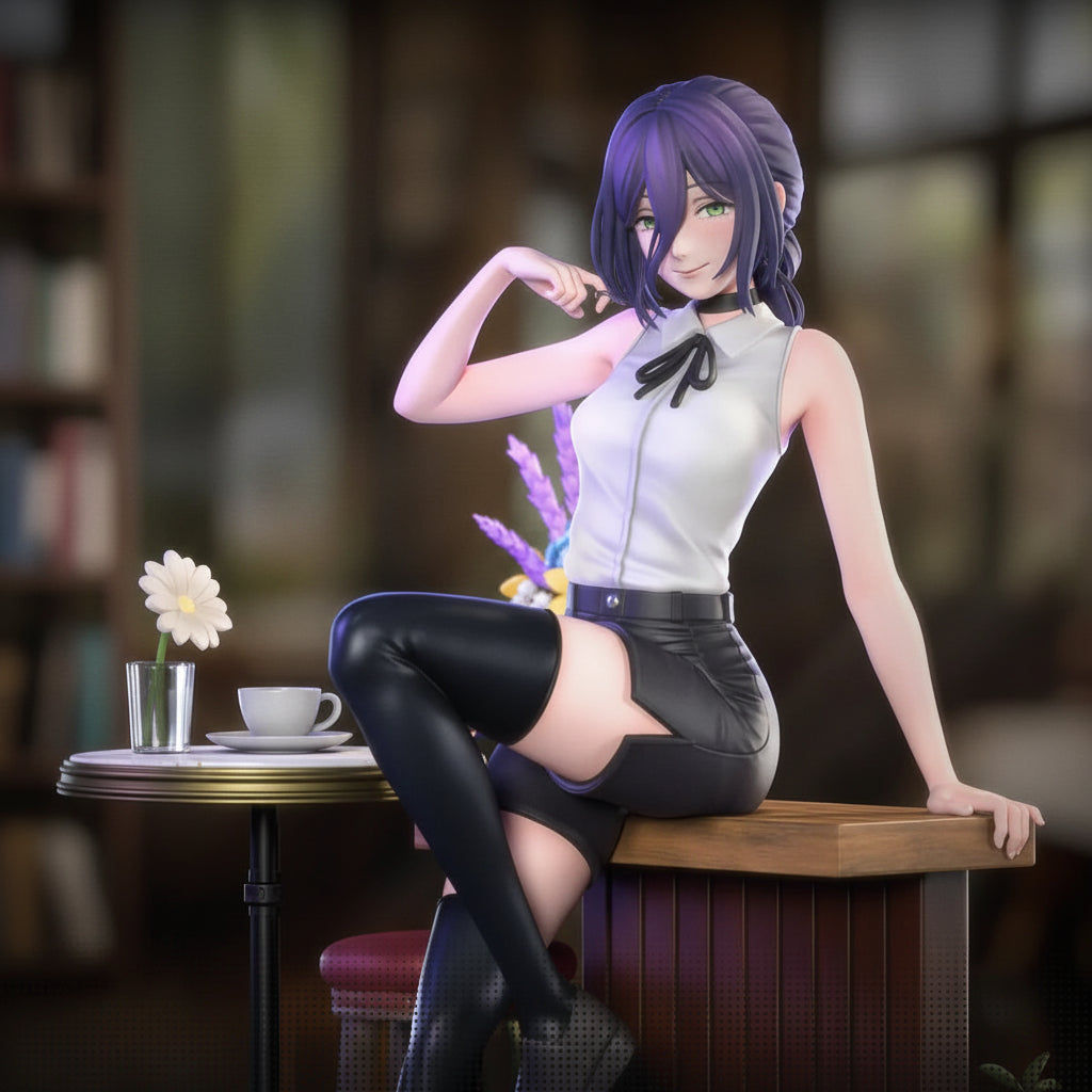 Reze Chainsaw Man 3D Printed Resin Statue – Premium Collector Edition