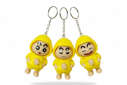 Shinchan Face Changing Keychain Pack of 3