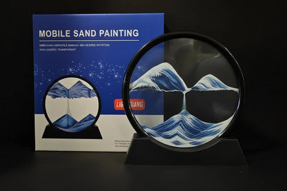 Moving Sand Art Frame Painting Relaxing Liquid Motion Decor Gift for All Occasions