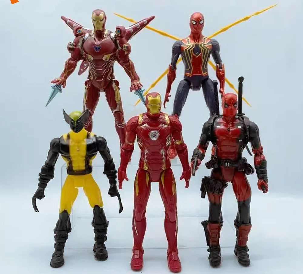 Superhero Set of 5 Pcs ( Moveable )- Action Figure 17cm