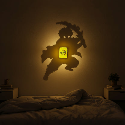 Tanjiro Shadow Wall Lamp One Piece Anime 3D LED Illusion Night Light, USB Powered,Touch Control