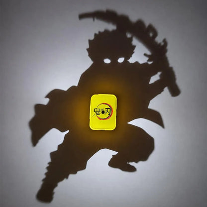 Tanjiro Shadow Wall Lamp One Piece Anime 3D LED Illusion Night Light, USB Powered,Touch Control