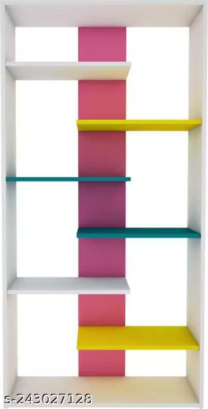 Wood Open Book Shelf (Finish Color - MULTI COLOR, Knock Down)