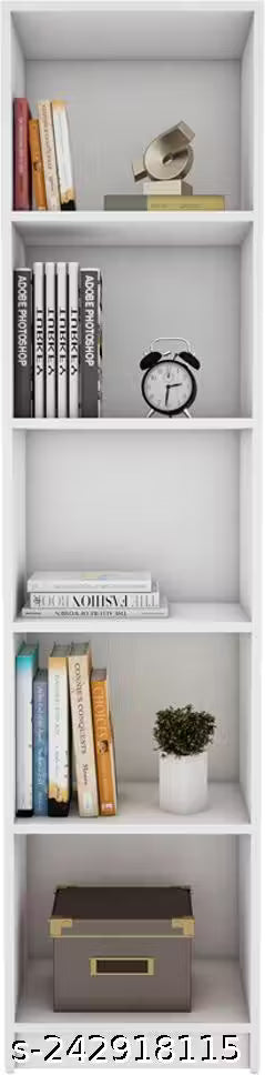 Wood Open Book Shelf (Finish Color - Frosty White, DIY(Do-It-Yourself))