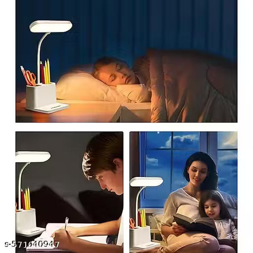 LED Table Lamp with Flexible Neck and Pen Holder