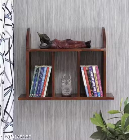 Curved Solid Mango Wood Desk Organizer