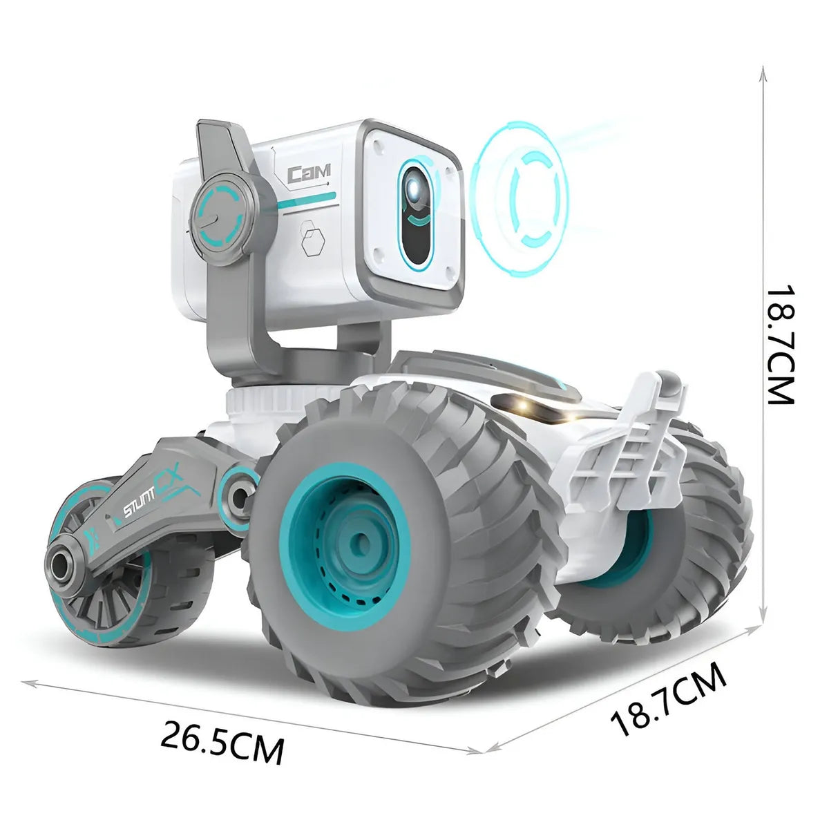 RC Stunt Car with Voice Control, Photo & Video Function – Dual Mode 360° Rotating Car with Lights & Big Tires