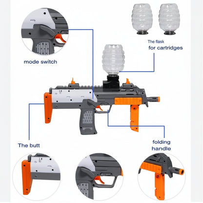 Water Blaster Gun & Small Balls Foam Blaster for Outdoor Activities for Adult Airsoft Gun Automatic