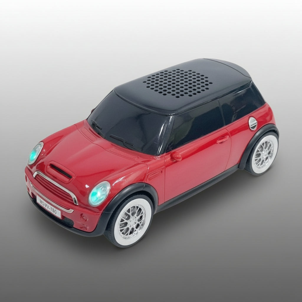 WSTER WS-790 Mini Cooper Model Wireless Car Bluetooth Speaker 5 Watts| FM Radio, USB, TF Card, LED Lights