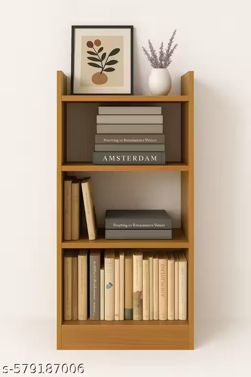 Engineered Wood Open Book Shelf, Multipurpose Home Decor Storage Rack Book Shelf