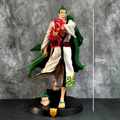 Zoro Walking One Piece Sword With Two Heads Action Figure 32cm