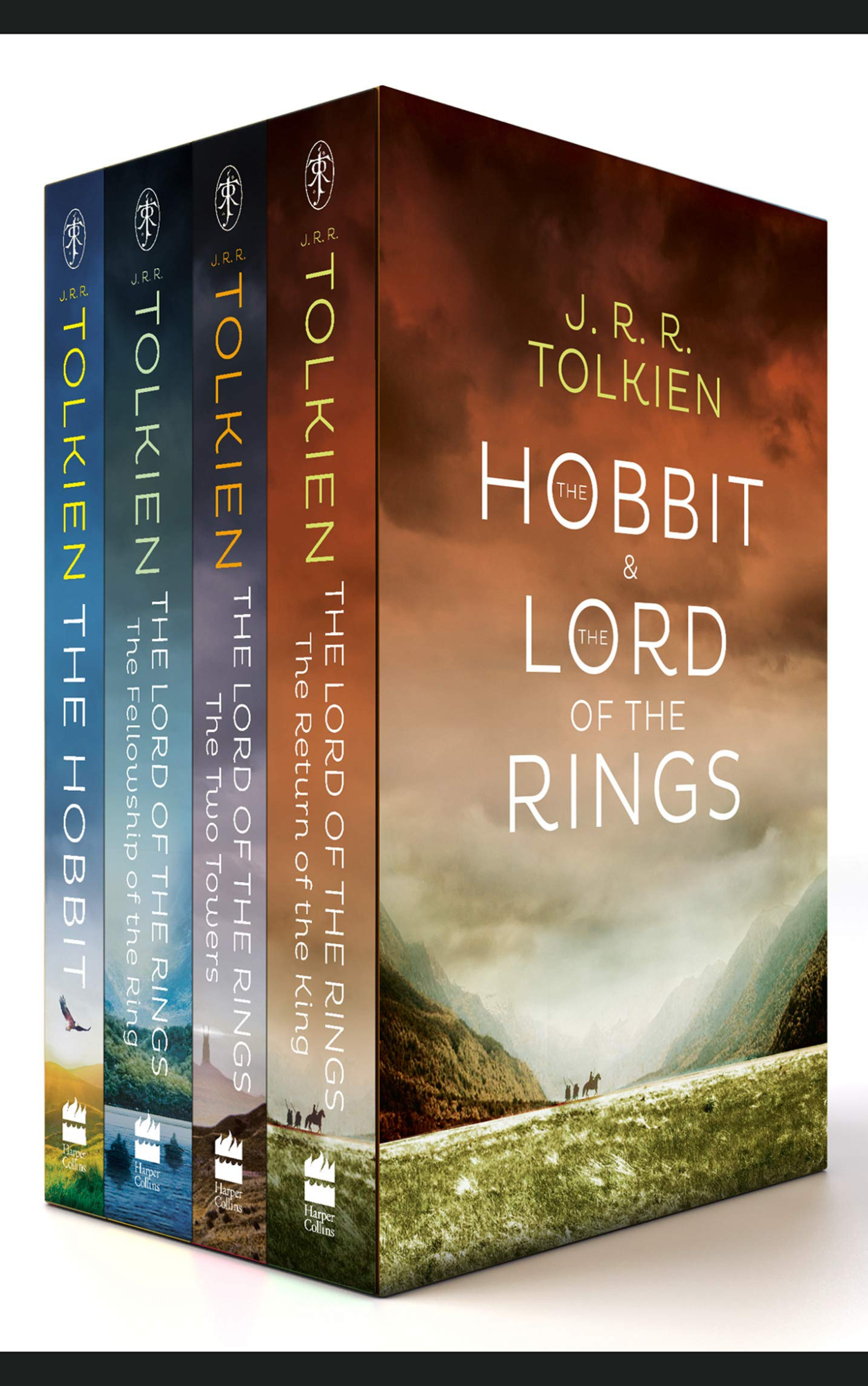 THE HOBBIT AND THE LORD OF THE RINGS [4 BOOKS] BOXED SET by JRR TOLKIEN
